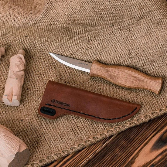 tool - whittling knife - leather sheath by beavercraft