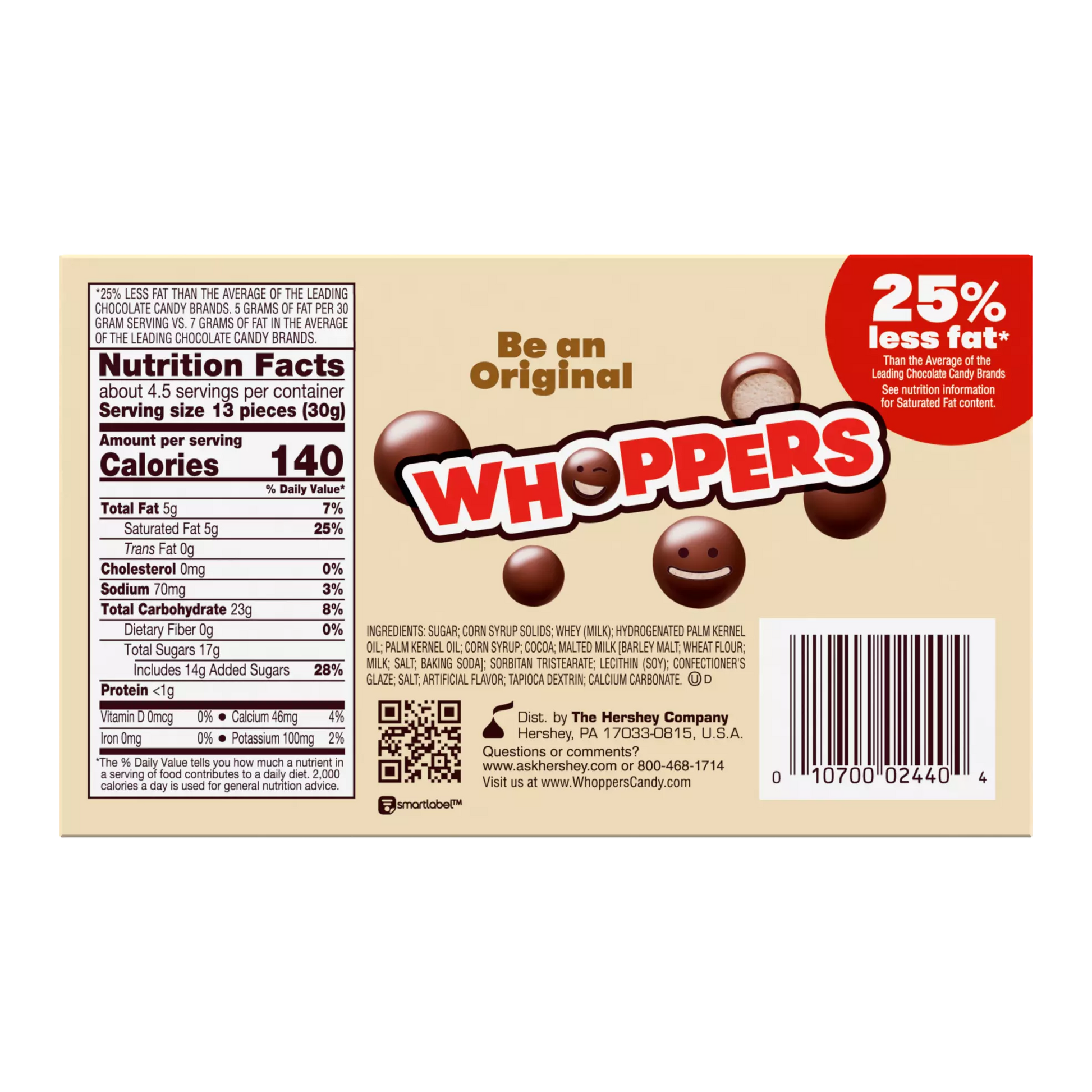 candy - whoppers malted milk balls by redstone foods inc