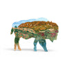 art print - 8x10 - bison outline/wichita mountains (watercolor) by scissortail prints co.