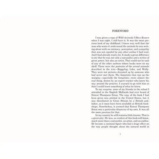 book - wild animals i have known by gibbs smith