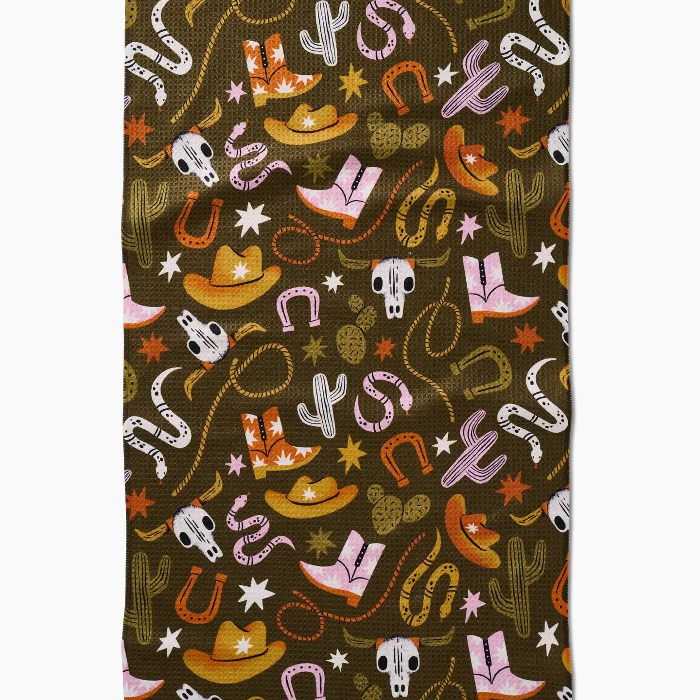 tea towel - microfiber - wild cowboy by geometry house