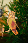 ornaments - recycled cotton paper - winter birds by east end press