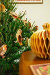ornaments - recycled cotton paper - winter birds by east end press
