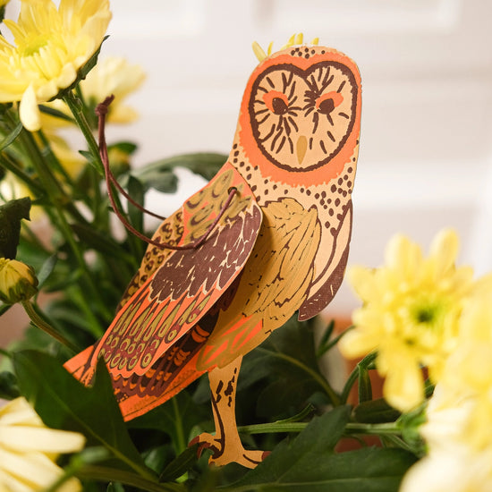 ornaments - recycled cotton paper - winter birds by east end press