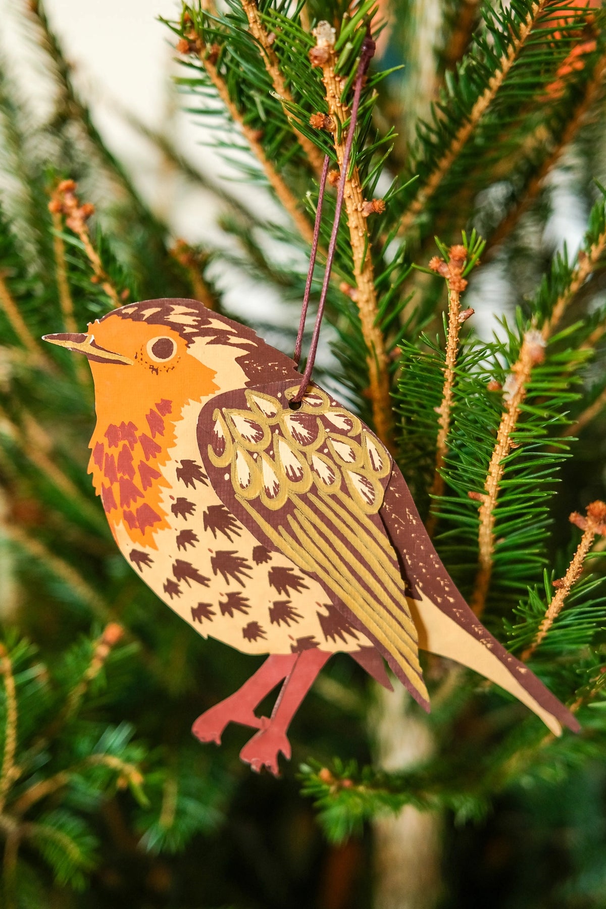 ornaments - recycled cotton paper - winter birds by east end press