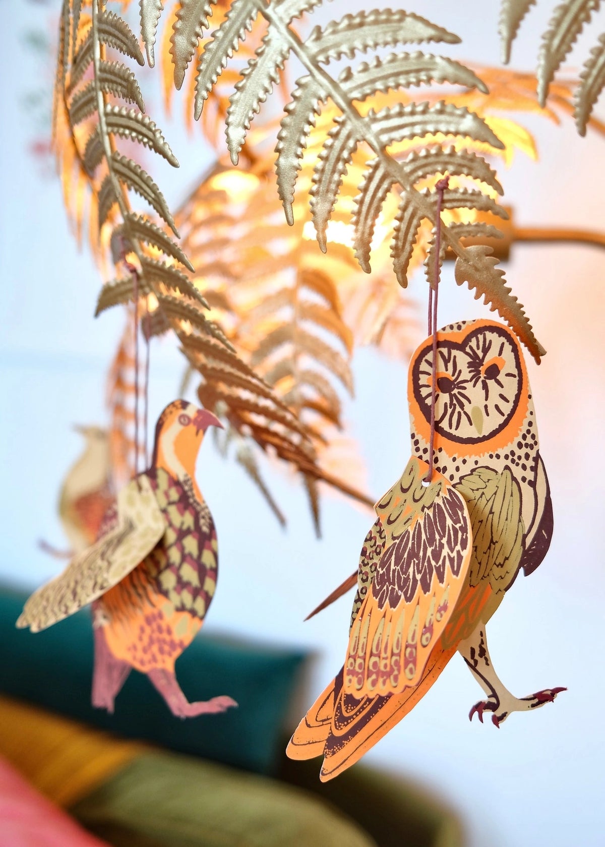 ornaments - recycled cotton paper - winter birds by east end press