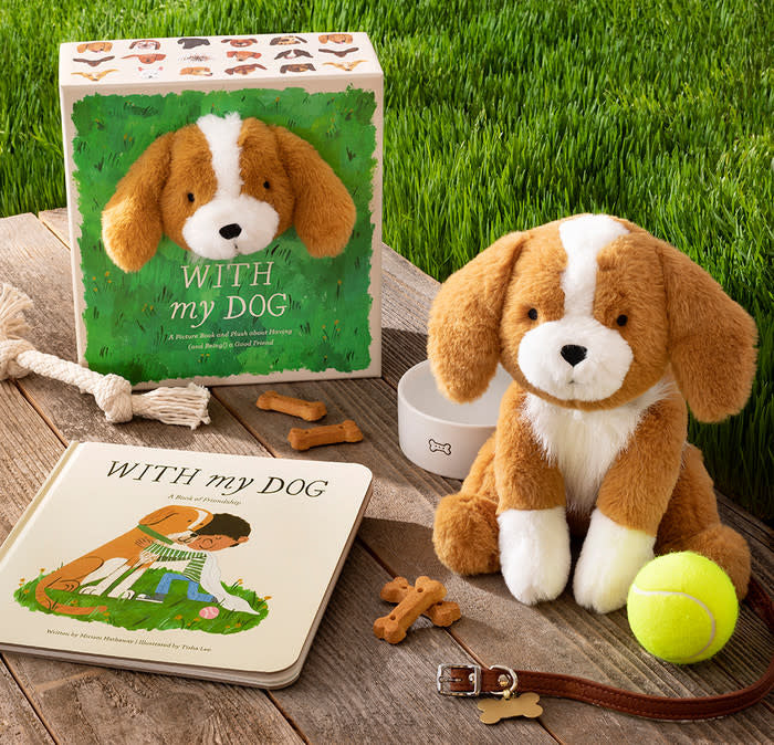 gift set - book & plush - with my dog by compendium