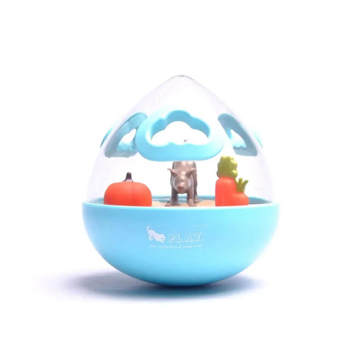 dog toy - wobble ball - blue by p.l.a.y.