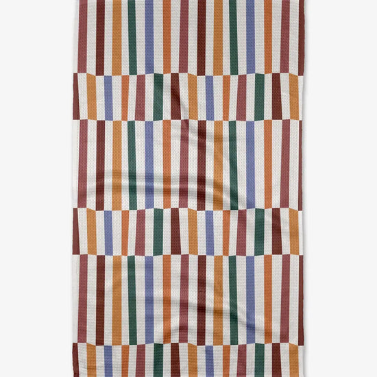 tea towel - microfiber - wonky stripes by geometry house