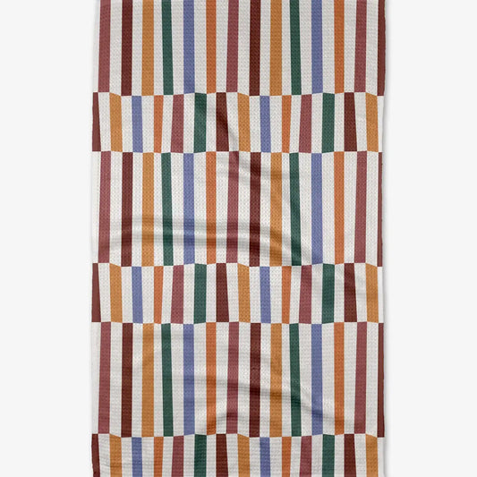 tea towel - microfiber - wonky stripes by geometry house