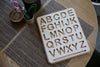 toy - tracing board + stylus - wooden alphabet by beginagain
