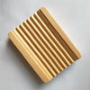 soap dish - natural bamboo - ridged by plenty