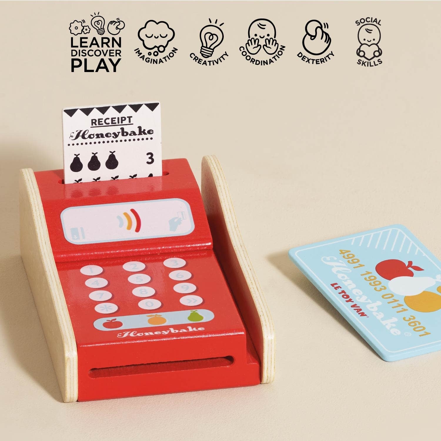 toy - card machine - classic wooden by le toy van, inc.