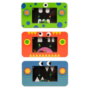 wooden water game - hungry monster - assorted by kikkerland