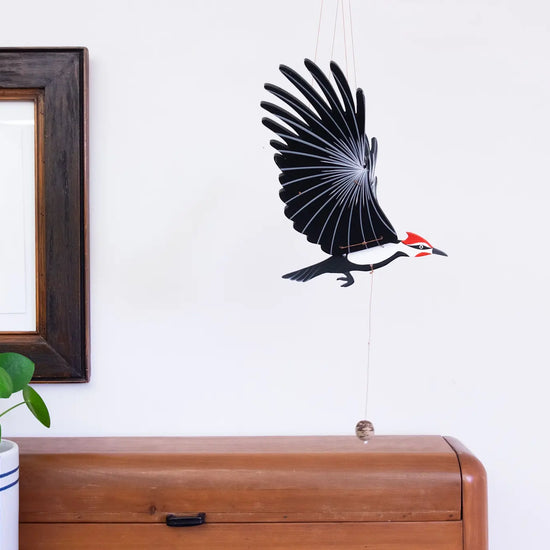 mobile - flying - woodpecker by tulia's artisan gallery