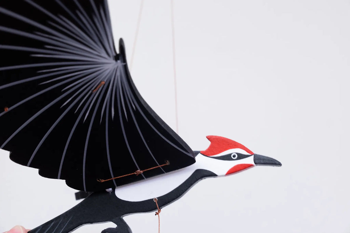 mobile - flying - woodpecker by tulia's artisan gallery