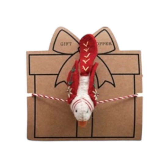 gift topper - felt birds detailed (3 designs) by creative co-op
