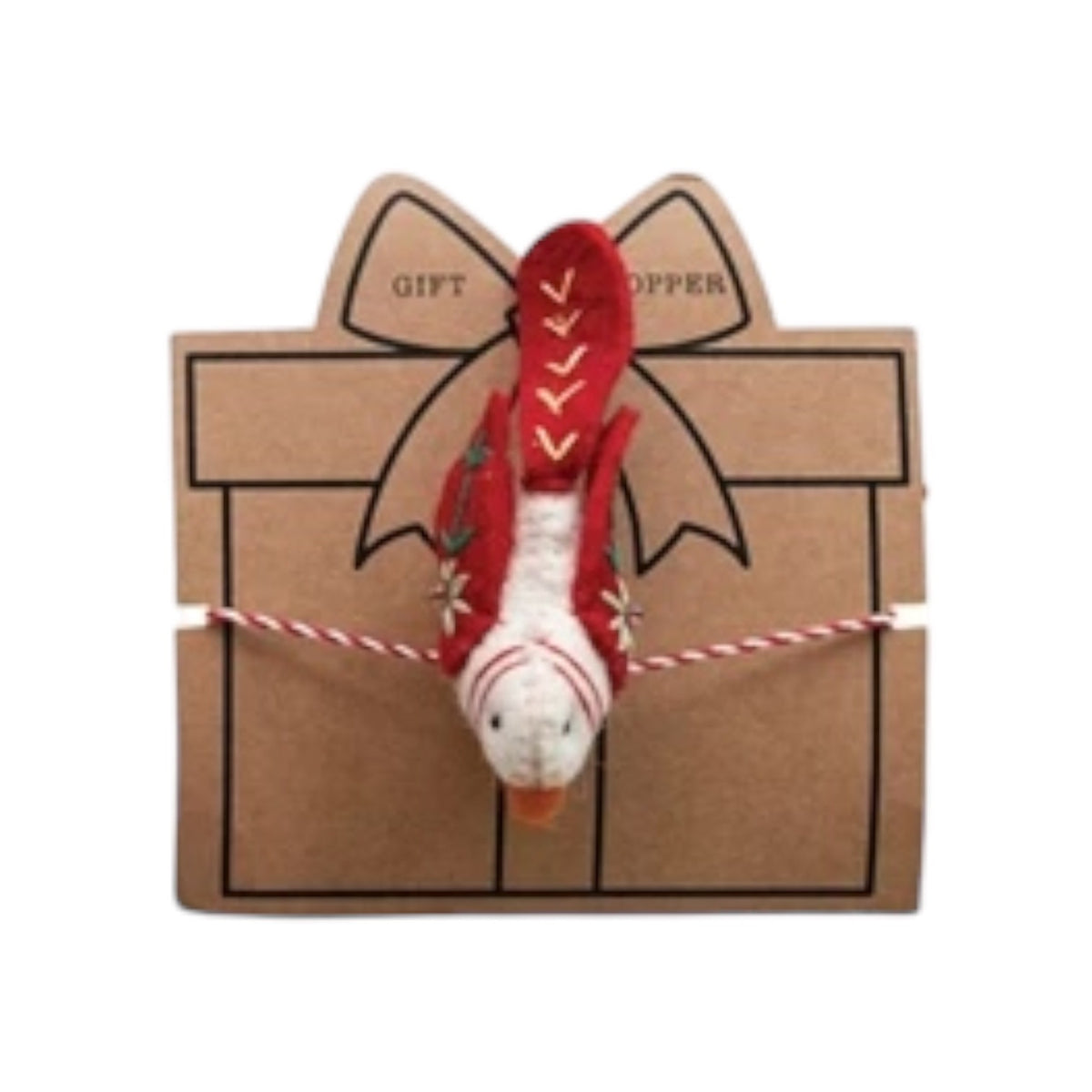 gift topper - felt birds detailed (3 designs) by creative co-op