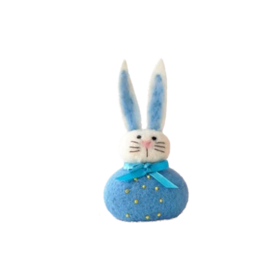 bunny - wool felt - beaded roly poly by one hundred 80 degrees