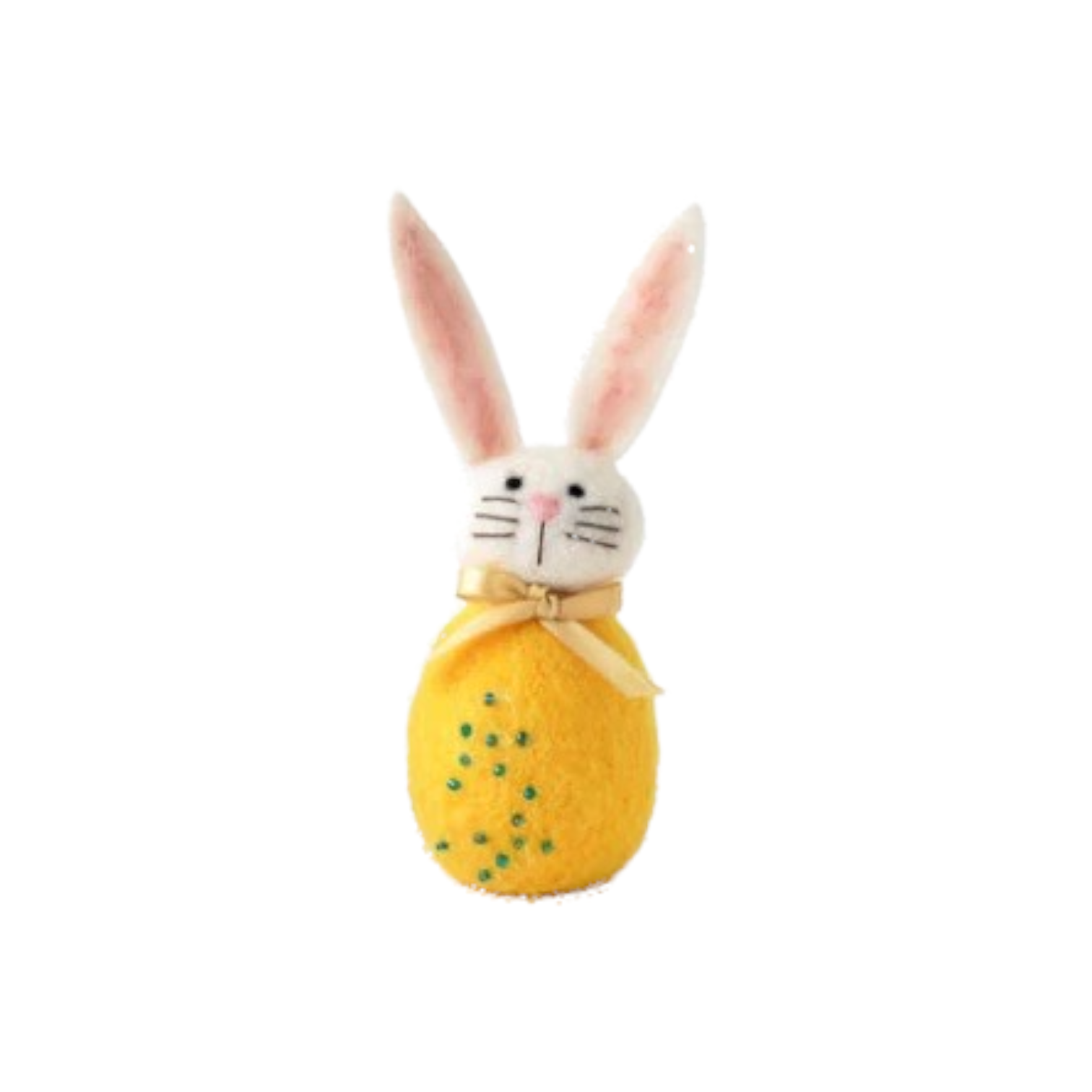 bunny - wool felt - beaded roly poly by one hundred 80 degrees