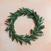 wreath - wool felt - green leaves - red berries by creative co-op