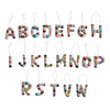 ornament - alphabet - wool felt by creative co-op