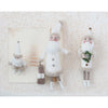 figure - santa felt 11" - snowy white + wreath by creative co-op