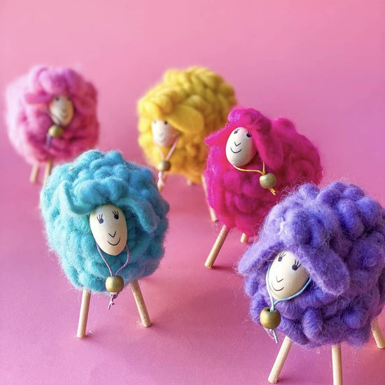 sheep - wooly felt + wooden legs by one hundred 80 degrees