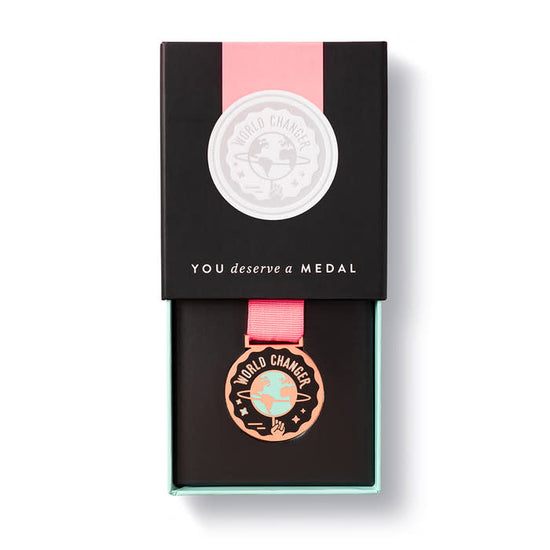 honorary ribbon medal - world changer by compendium