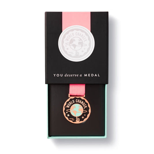 honorary ribbon medal - world changer by compendium