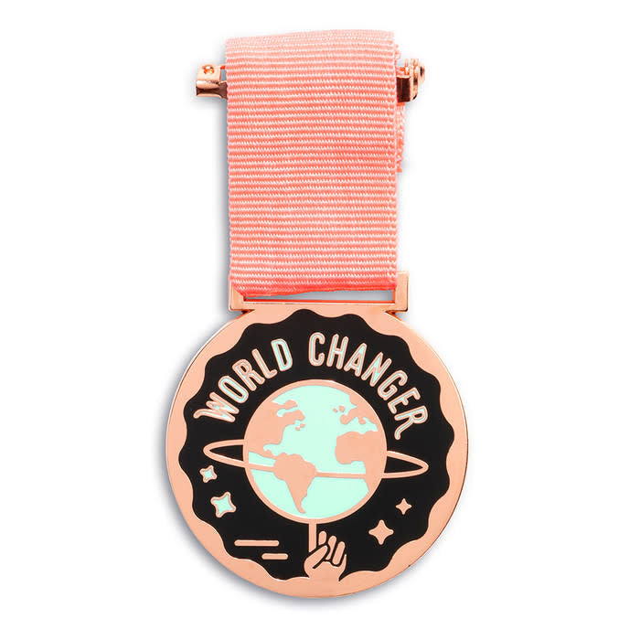 honorary ribbon medal - world changer by compendium