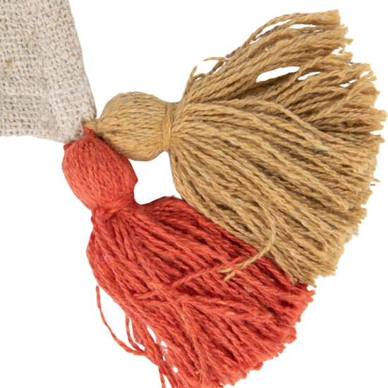 throw - recycled cotton - stripes & corner tassels by creative co-op