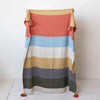 throw - recycled cotton - stripes & corner tassels by creative co-op