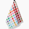 tea towel - microfiber - woven spring plaid by geometry house