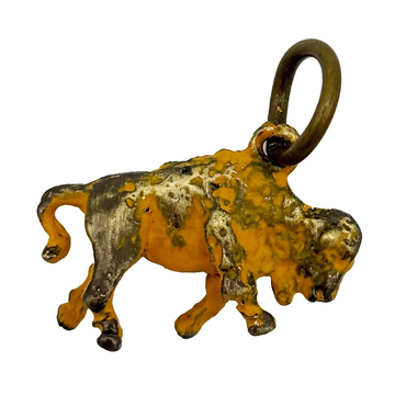 Charm | Hand-Painted | Buffalo | Mustard