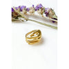 ring - raw brass adjustable - "wrapped around your finger" by peter and june