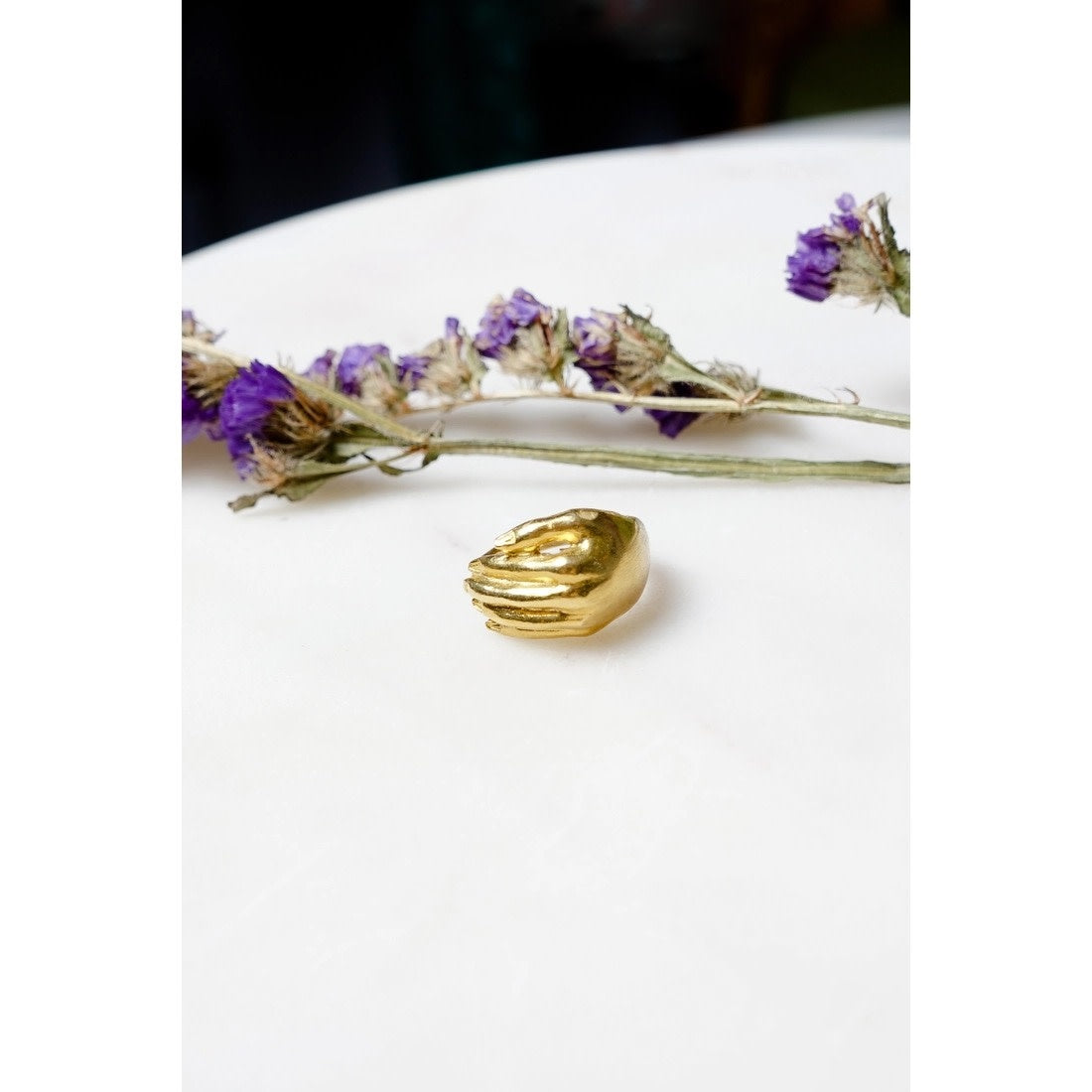 ring - raw brass adjustable - "wrapped around your finger" by peter and june