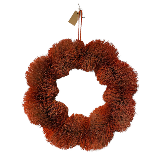 wreath - red sisal by creative co-op