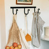 hanging rack - 3 hooks - wrought iron by millstream home