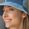 Earrings | Stud | 70's Smiley Face | 14KGP