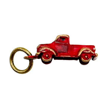 Charm | Hand-Painted | Pickup Truck | Red