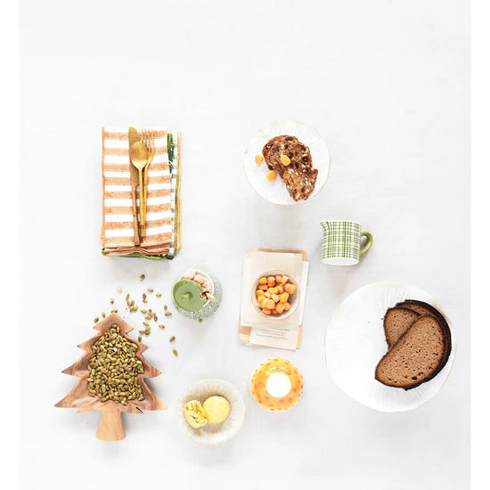bowl - christmas tree shaped - acacia wood by creative co-op