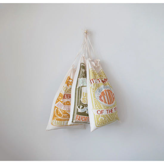 bag - oversized reusable cotton gift sack by creative co-op