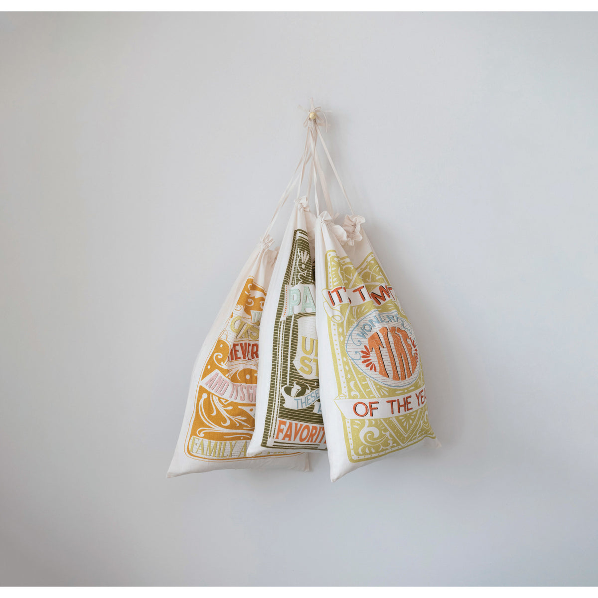 bag - oversized reusable cotton gift sack by creative co-op