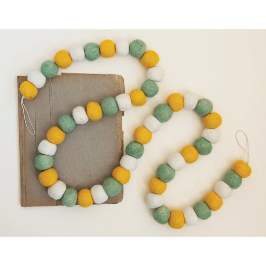 garland - yellow + cream + mint by creative co-op