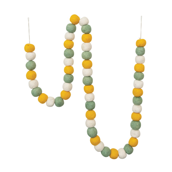 garland - yellow + cream + mint by creative co-op