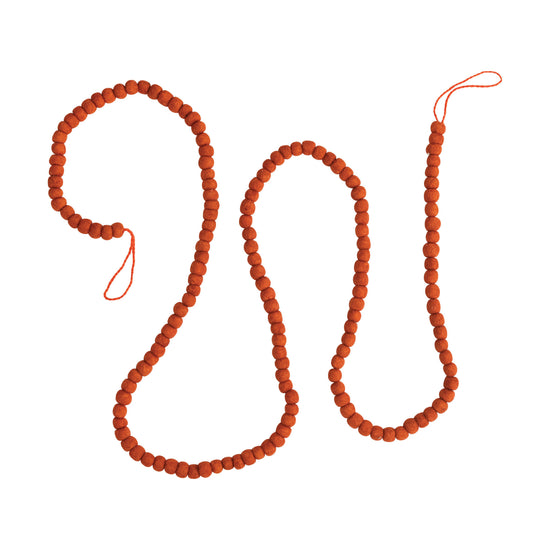 garland - mini ball - rust orange by creative co-op