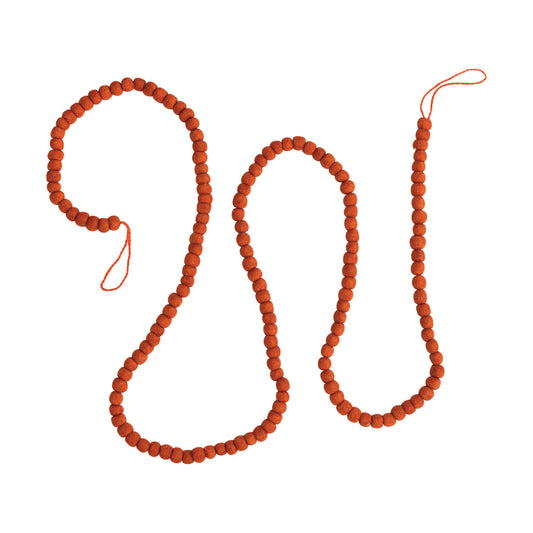 garland - mini ball - rust orange by creative co-op