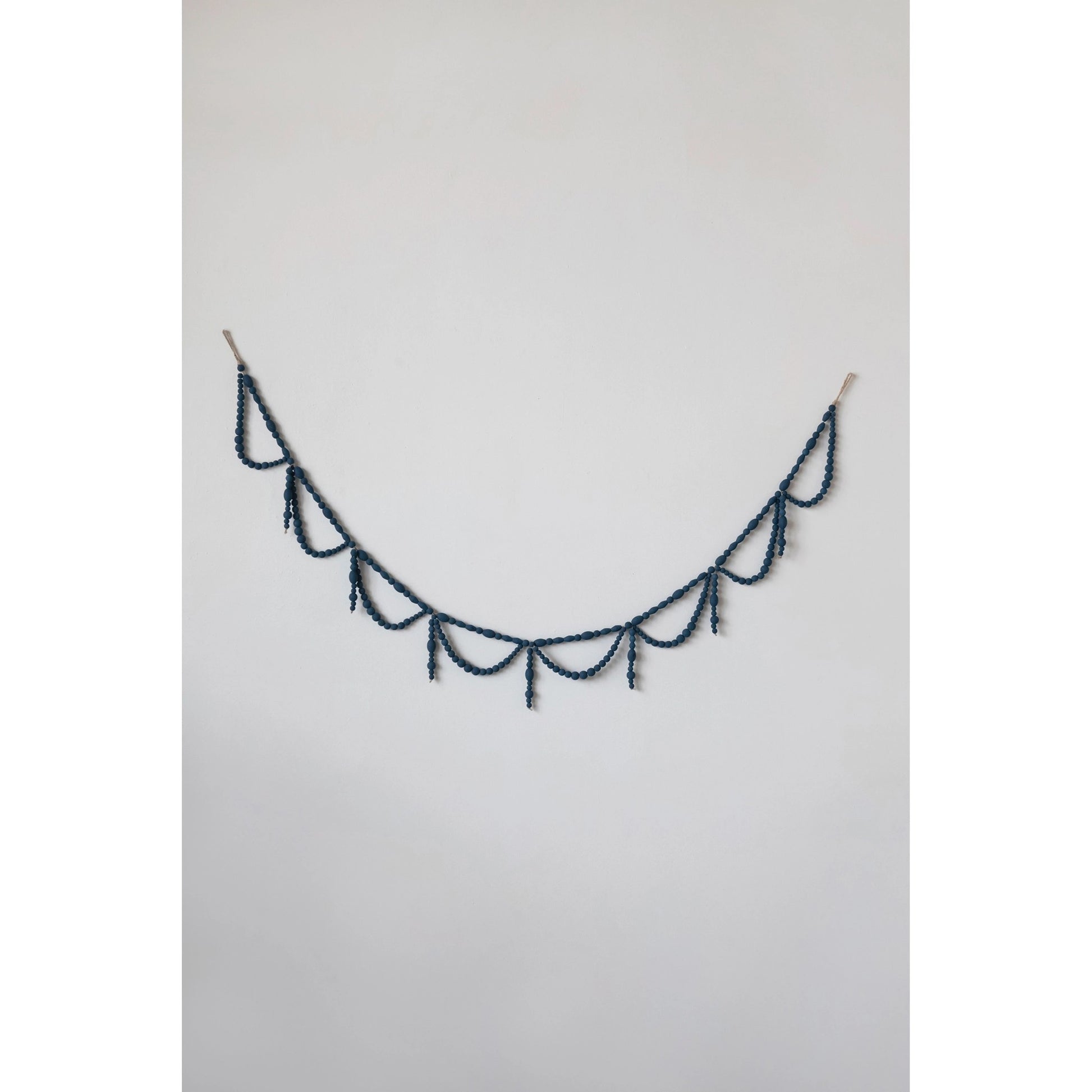 garland - wood bead swag - blue by creative co-op