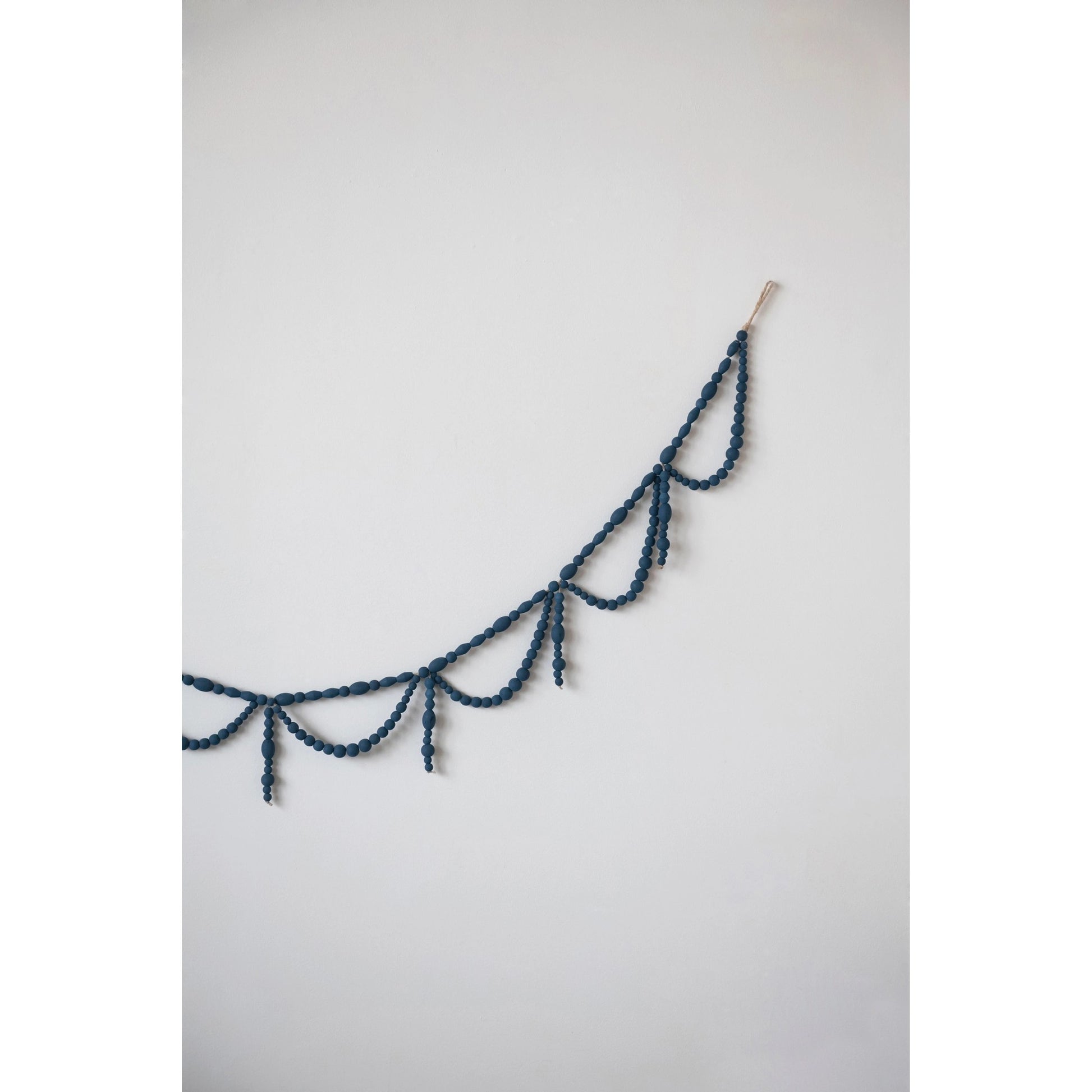 garland - wood bead swag - blue by creative co-op